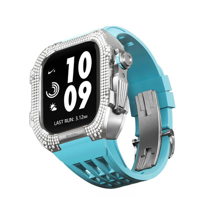 Titanium Alloy With Rhinestone iWatch Cases Apple Watch Shell