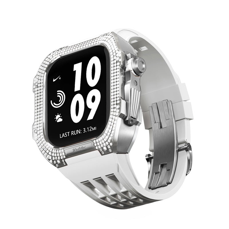 Titanium Alloy With Rhinestone iWatch Cases Apple Watch Shell