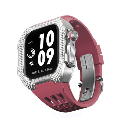 Titanium Alloy With Rhinestone iWatch Cases Apple Watch Shell