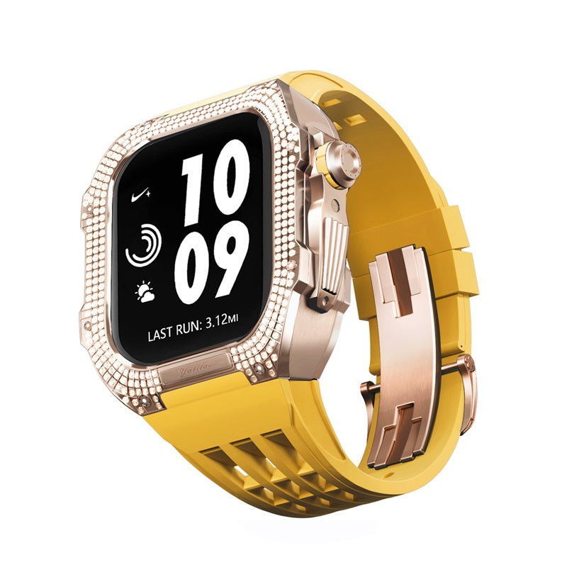 Titanium Alloy With Rhinestone iWatch Cases Apple Watch Shell