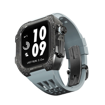 Titanium Alloy With Rhinestone iWatch Cases Apple Watch Shell