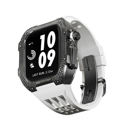 Titanium Alloy With Rhinestone iWatch Cases Apple Watch Shell