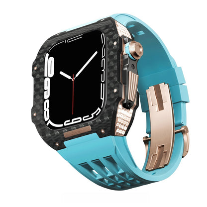 Carbon Fiber With Rhinestone Iwatch Shell Apple Watch Cases