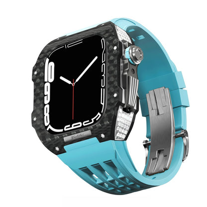 Carbon Fiber With Rhinestone Iwatch Shell Apple Watch Cases