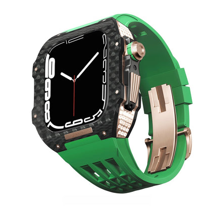 Carbon Fiber With Rhinestone Iwatch Shell Apple Watch Cases