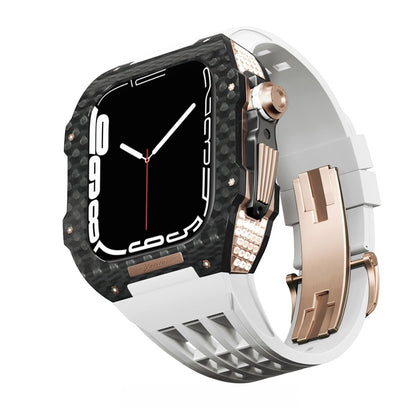 Carbon Fiber With Rhinestone Iwatch Shell Apple Watch Cases