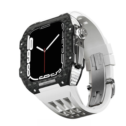 Carbon Fiber With Rhinestone Iwatch Shell Apple Watch Cases