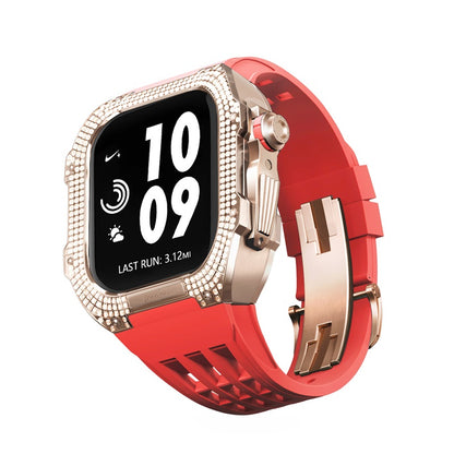 Titanium Alloy With Rhinestone iWatch Cases Apple Watch Shell