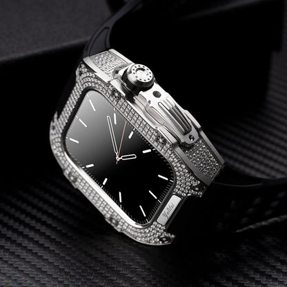 Titanium Alloy With Rhinestone Apple Watch Shell iWatch Cases