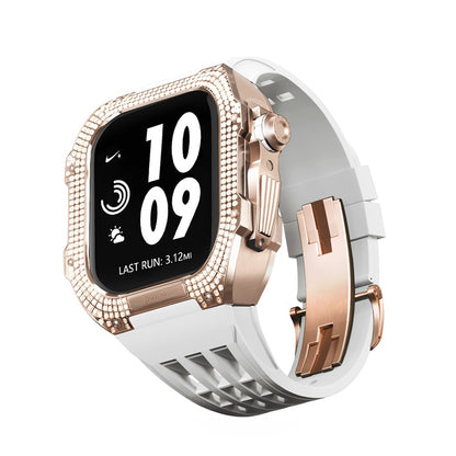 Titanium Alloy With Rhinestone iWatch Cases Apple Watch Shell