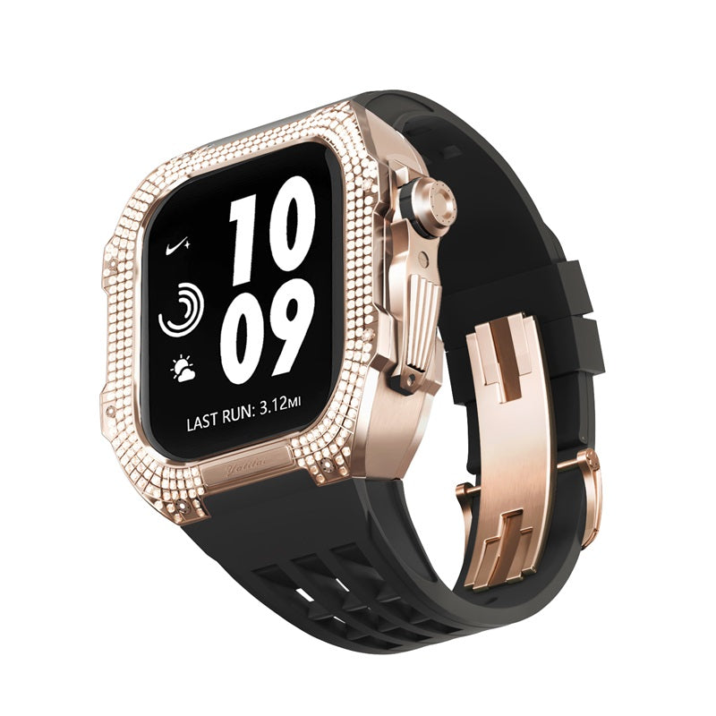 Titanium Alloy With Rhinestone iWatch Cases Apple Watch Shell