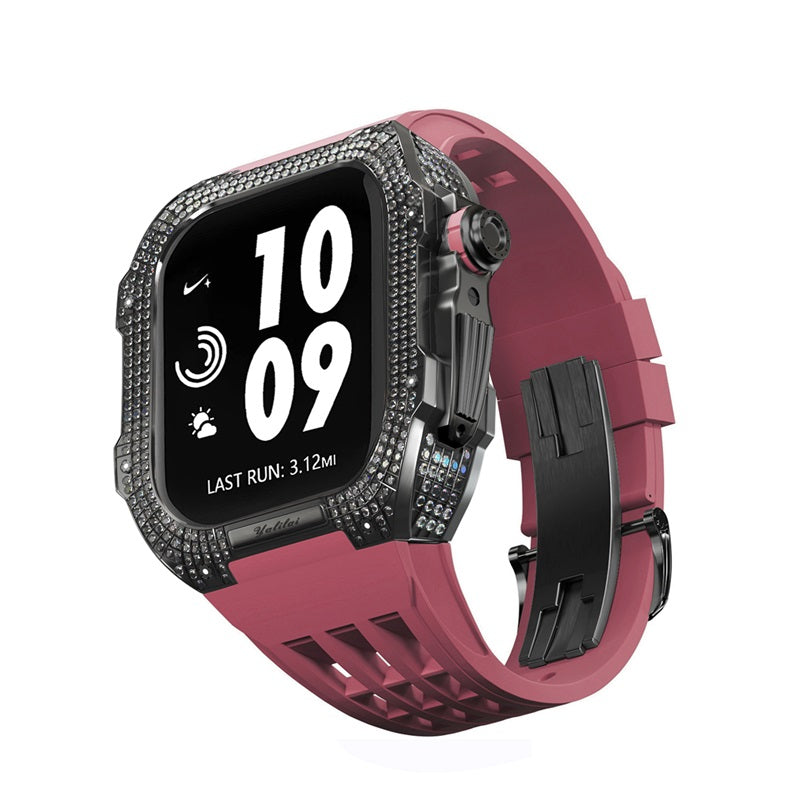 Titanium Alloy With Rhinestone Apple Watch Shell iWatch Cases