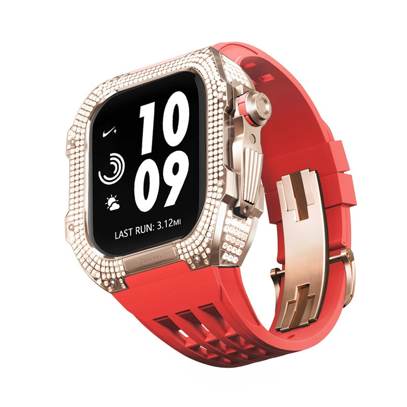 Titanium Alloy With Rhinestone Apple Watch Shell iWatch Cases