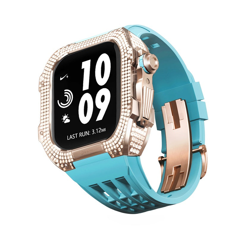 Titanium Alloy With Rhinestone Apple Watch Shell iWatch Cases