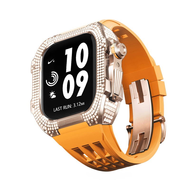 Titanium Alloy With Rhinestone Apple Watch Shell iWatch Cases